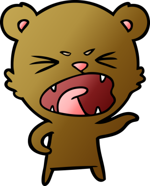 Bir insan tarafından çizilmiş bir çizgi film karakteri.