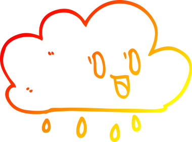 Bir insan tarafından çizilen sıcak çizgi çizgi çizgi çizgi çizgi karakteri ifade eden hava bulutu