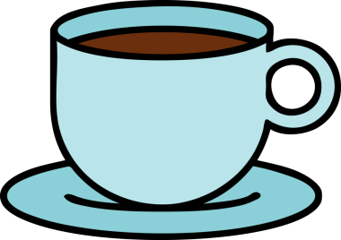 Bir insan tarafından çizilmiş geleneksel bir kahve fincanı dövmesi.