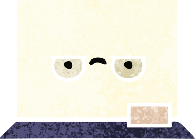 Bir insan tarafından çizilmiş beyaz bir panonun retro çizim tarzı karikatürü