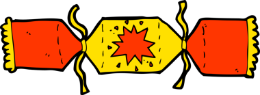 Bir insan tarafından çizilmiş noel krakeri.