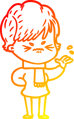 Bir insan tarafından çizilmiş karikatür çizimi.