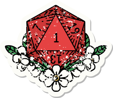 Doğal bir zarın grunge sticker 'ı bir insan tarafından çizilmiş çiçek elementleriyle yuvarlanıyor.