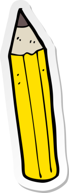 Bir insan tarafından çizilmiş karikatür kalemi çıkartması.