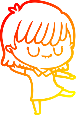 Bir insan tarafından çizilmiş bir karikatür kadın çizimi