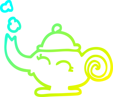 Bir insan tarafından çizilmiş çizgi film lambası çizimi.