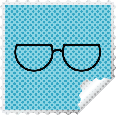 Bir insan tarafından çizilmiş grafiksel kare çıkartma damgası