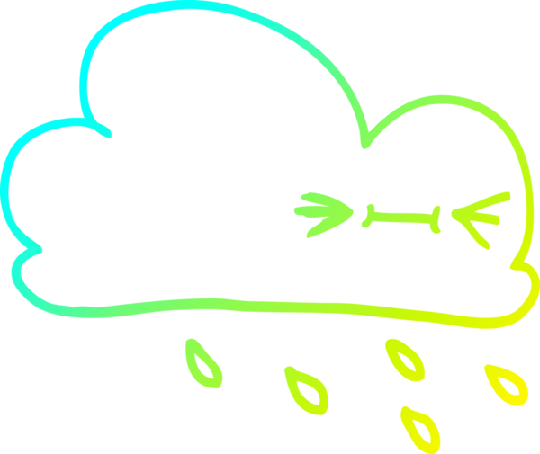 Bir insan tarafından çizilmiş soğuk hava bulutu çizgi filmi.