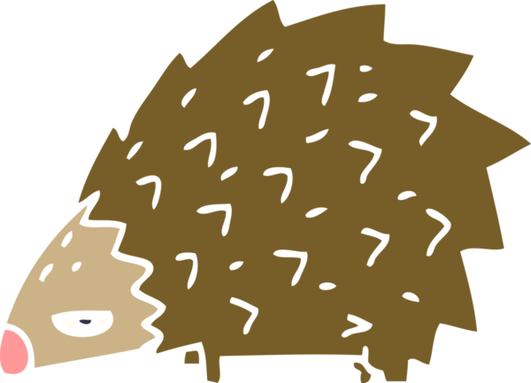 Bir insan tarafından çizilmiş kızgın kirpi karalaması.