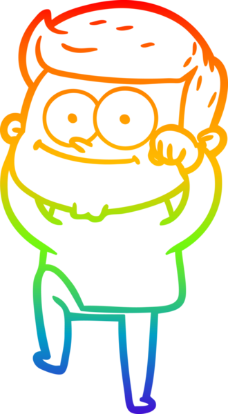 Bir insan tarafından çizilmiş mutlu bir adamın çizgi çizimi.