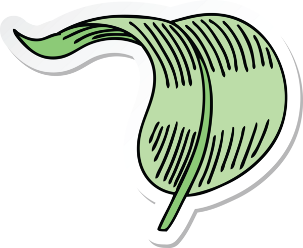 Bir insan tarafından çizilmiş garip bir el çizimi yaprağı.