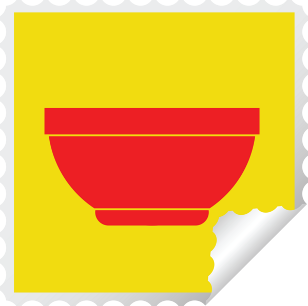 Bir insan tarafından çizilmiş pirinç kase kare kabuğu vektör illüstrasyonu