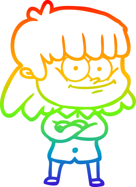 Bir insan tarafından çizilmiş gülümseyen bir karikatür çizimi.