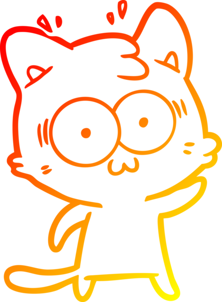 İnsan tarafından çizilmiş bir çizgi filmin sıcak eğimli çizimi.