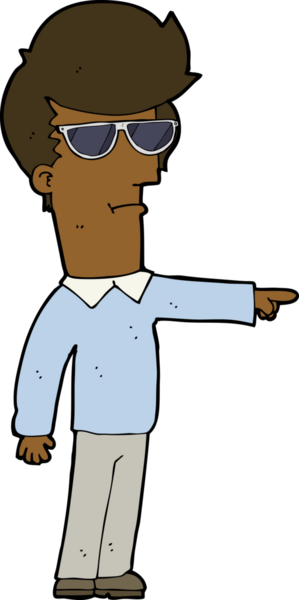 Bir insan tarafından çizilmiş gözlüklü bir çizgi film adamı.