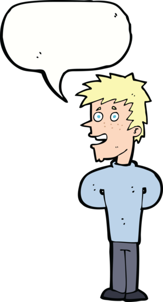 Bir insan tarafından çizilmiş konuşma balonlu mutlu adam çizgi filmi.