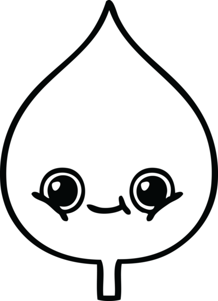 Bir insan tarafından çizilmiş dışavurumsal yaprağın çizgi çizimi