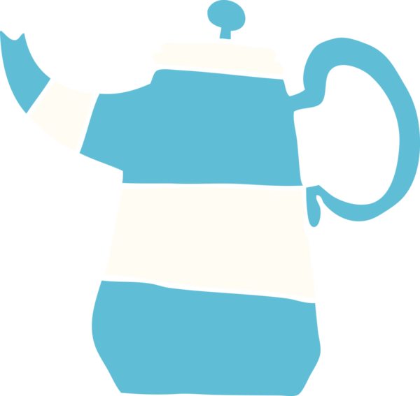 Bir insan tarafından çizilmiş karalama kahve demliği.