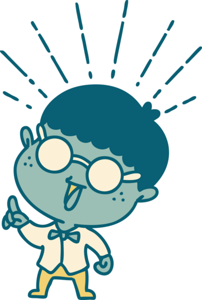 Bir insan tarafından çizilmiş dahice fikirli, geleneksel dövme stili bir adamın resmi.