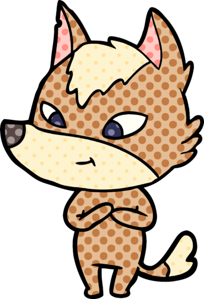 Bir insan tarafından çizilmiş dost canlısı bir kurt.