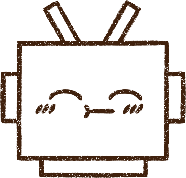 Robot Kömür Bir insan tarafından çizilmiş