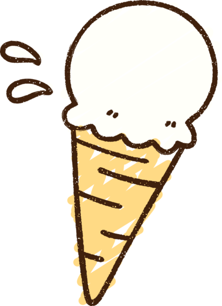 Bir insan tarafından çizilmiş dondurma tebeşiri.
