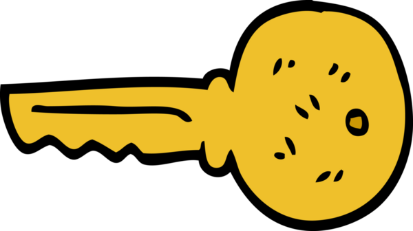 Bir insan tarafından çizilmiş altın karalama anahtarı.