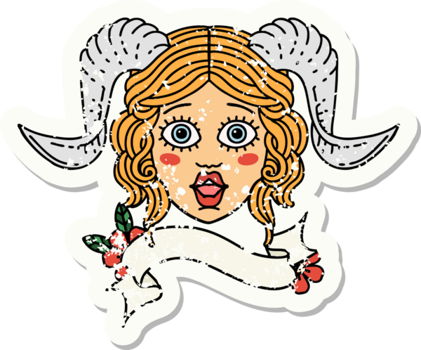 Bir insan tarafından çizilmiş bir karakter yüzünün grunge çıkartması