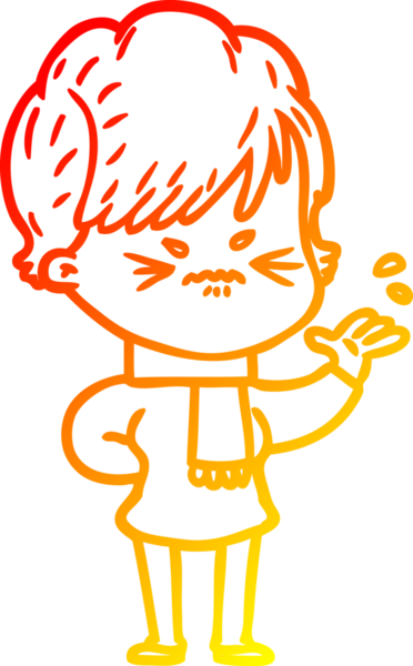 Bir insan tarafından çizilmiş karikatür çizimi.