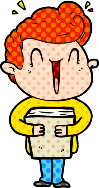 Bir insan tarafından çizilmiş heyecanlı bir çizgi film.