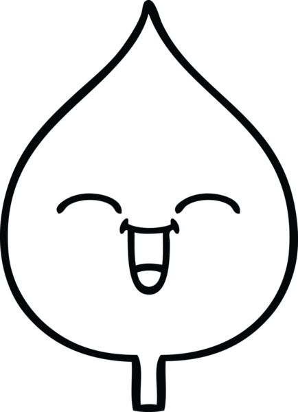 Bir insan tarafından çizilmiş dışavurumsal yaprağın çizgi çizimi