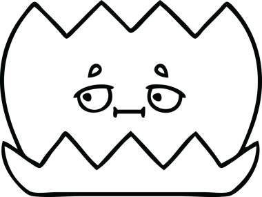 Bir insan tarafından çizilmiş nilüfer çiçeğinin çizgi çizimi.