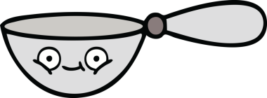 Bir insan tarafından çizilmiş bir kaşık karikatürü.