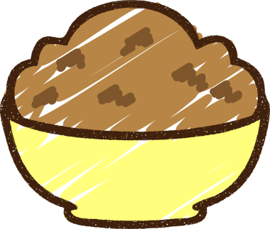 Bir insan tarafından çizilmiş çikolatalı tatlı tebeşiri.