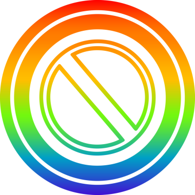 Gökkuşağı gradyan bir insan tarafından çizilmiş genel duruş dairesel simgesi