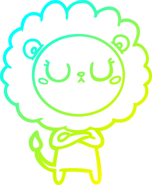 Bir insan tarafından çizilmiş karikatür aslanı çizimi.