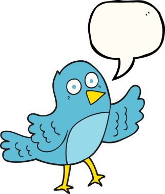 Bir insan tarafından çizilmiş serbest konuşma balonu karikatür kuşu