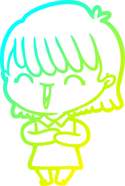 Bir insan tarafından çizilmiş bir karikatür kadın çizimi.