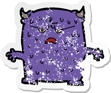 Bir insan tarafından çizilmiş küçük bir uzaylı çizgi filminin gerilimli yapıştırması.