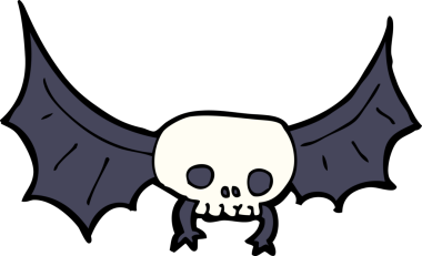 Bir insan tarafından çizilmiş ürkütücü kafatasları.