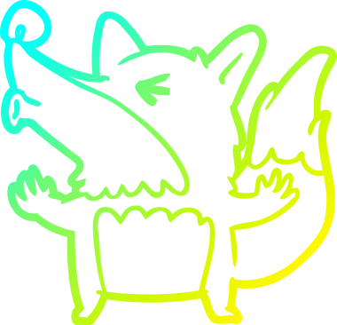 Bir insan tarafından çekilen cadılar bayramı kurtadamının soğuk gradyan çizgisi