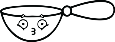 Bir insan tarafından çizilmiş bir kaşık çizimi.