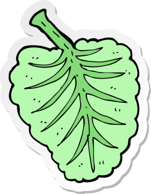 Bir insan tarafından çizilmiş çizgi film yaprağının çıkartması.