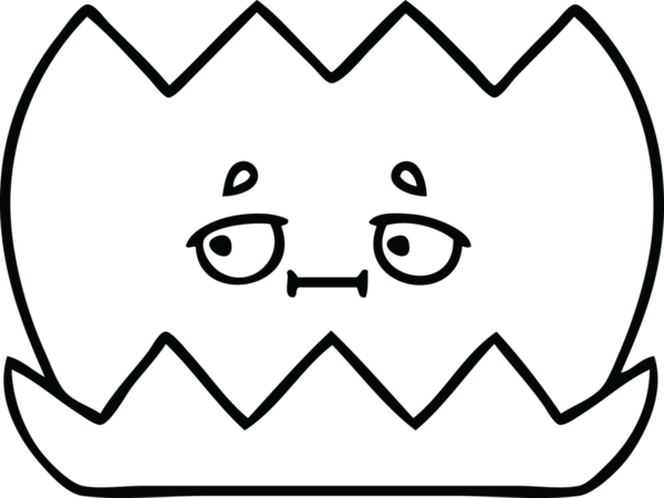 Bir insan tarafından çizilmiş nilüfer çiçeğinin çizgi çizimi.