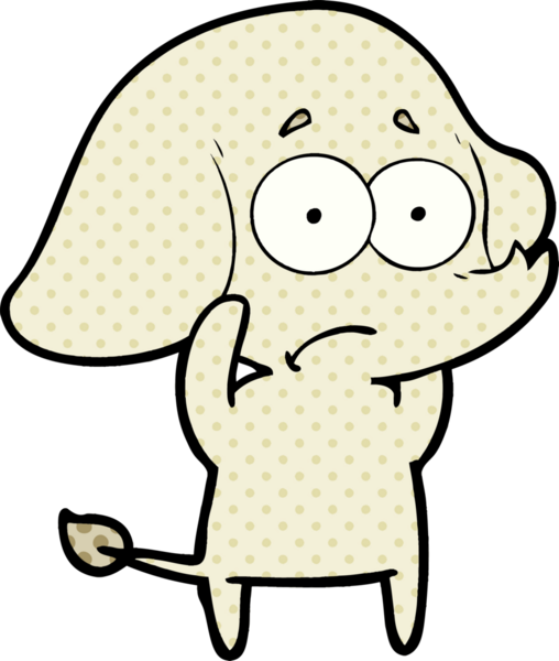 bir insan tarafından çizilmiş belirsiz bir fil.