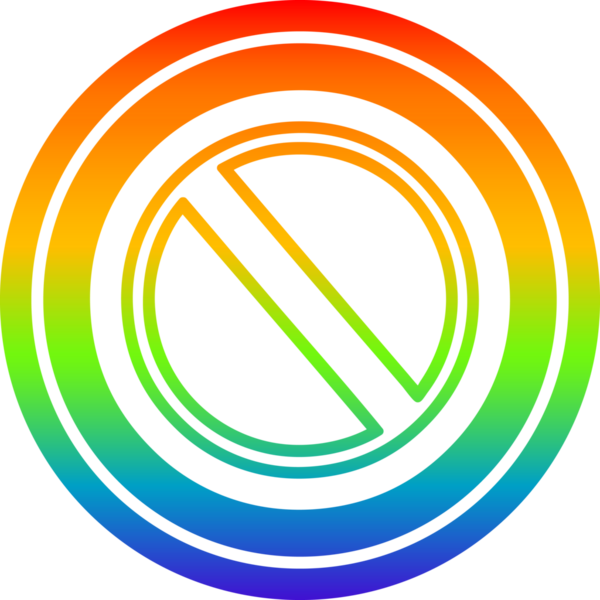 Gökkuşağı gradyan bir insan tarafından çizilmiş genel duruş dairesel simgesi