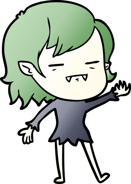 Bir insan tarafından çizilmiş ölümsüz vampir kız çizgi filmi.