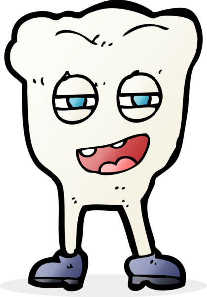 Bir insan tarafından çizilmiş komik diş karakteri.