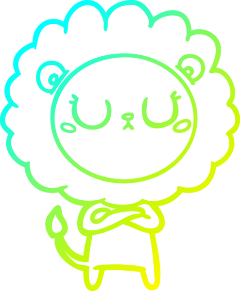 Bir insan tarafından çizilmiş karikatür aslanı çizimi.