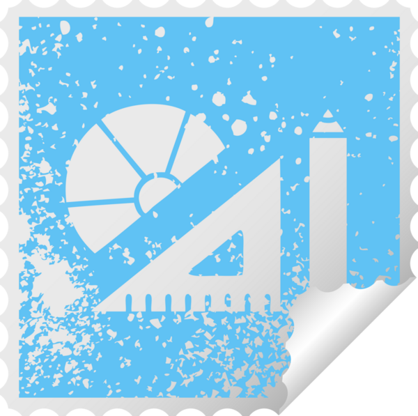 Bir insan tarafından çizilmiş matematik kitinin kare soyma etiketi.